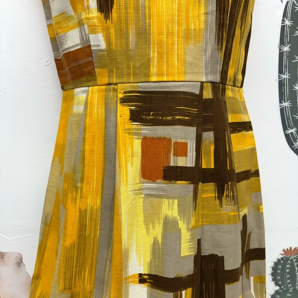 TABITHA Anthropologie Brushstroke Print Sheath Dress - Picture 5 of 15
